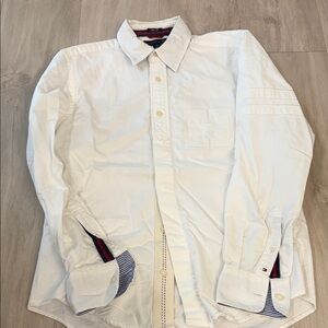 Tommy Hilfiger White Casual Button-Down Shirt